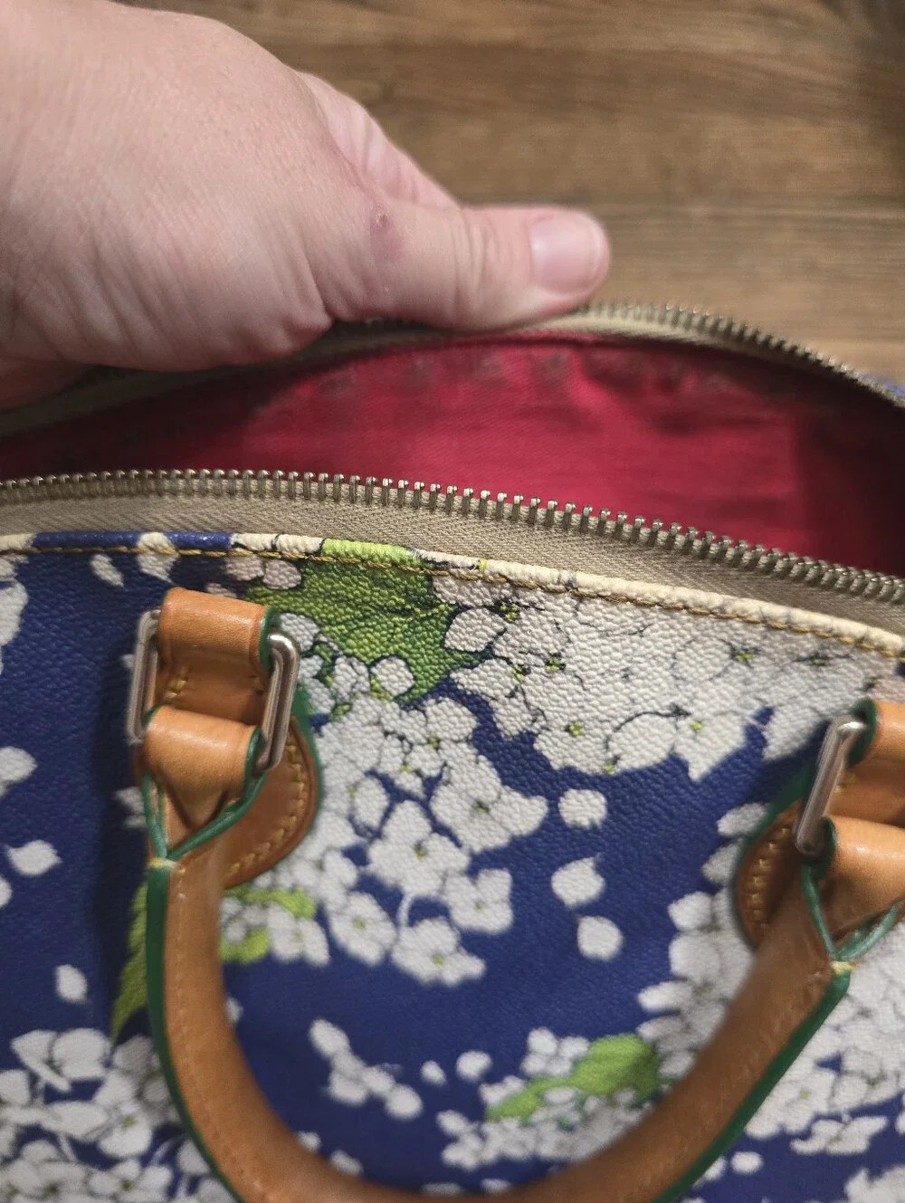 DOONEY & BOURKE Hydrangea Blue Geena Satchel